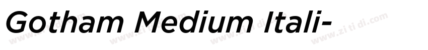 Gotham Medium Itali字体转换